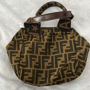 Vintage Fendi Zucca Cosmetic Tote